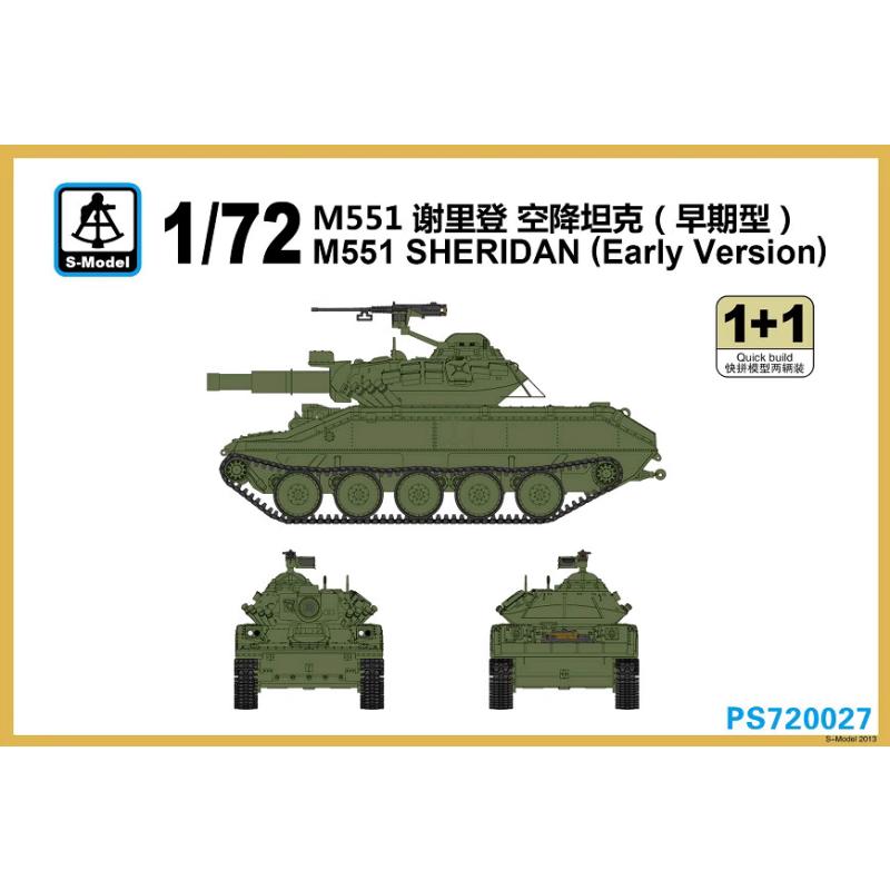 

1/72 PS720027 M551 Воздушно-десантный танк Ранняя версия Пластиковая сборная модель