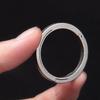 Heavy Duty Keychain Rings Replacement Side-Pushing Key Chain Rings Split Keyring Heavy Duty Titanium Alloy Key Rings