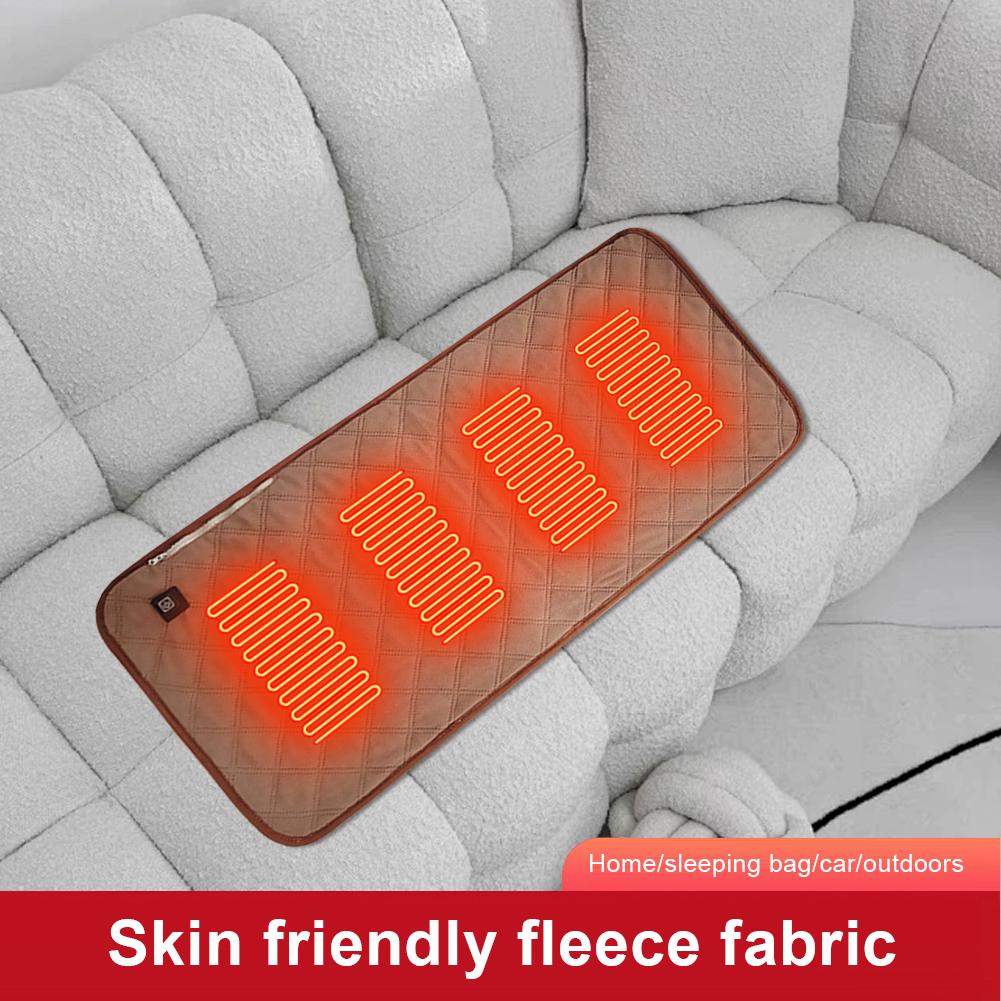 4 beheizte Bereiche, Campingstuhl-Heizkissen, elektrisches Heizkissen, 3-stufige Heizung, Winter-Sitzwärmer-Bezug für Reisen im Freien