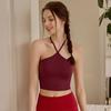 Fairy Hanging Neck Strap Backless Fitness Yoga Bra Women Sexy Tight Wrap Sports Top Vest Korean Style Elastic