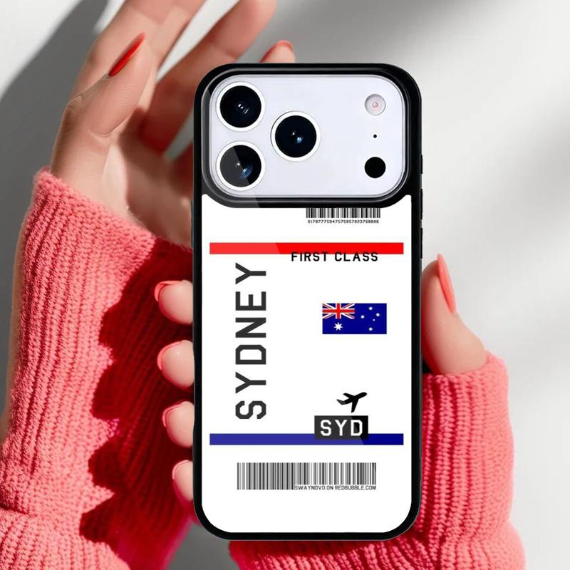 BOARDING PASS Phone Case for iPhone 17 16 15 14 13 Pro Max Back Cover for 12 11 Pro Coque