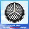 XHXII1 2025 New For Mercedes Benz Car Front Grill Emblem Star Badge 3D Mirror OE Style Flat Surface For Mercedes Benz W245 W204 X204 B1