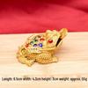 Three-Legged Golden Toad Wealth Figurine – Handcrafted Luck & Prosperity Decor for Home or Office