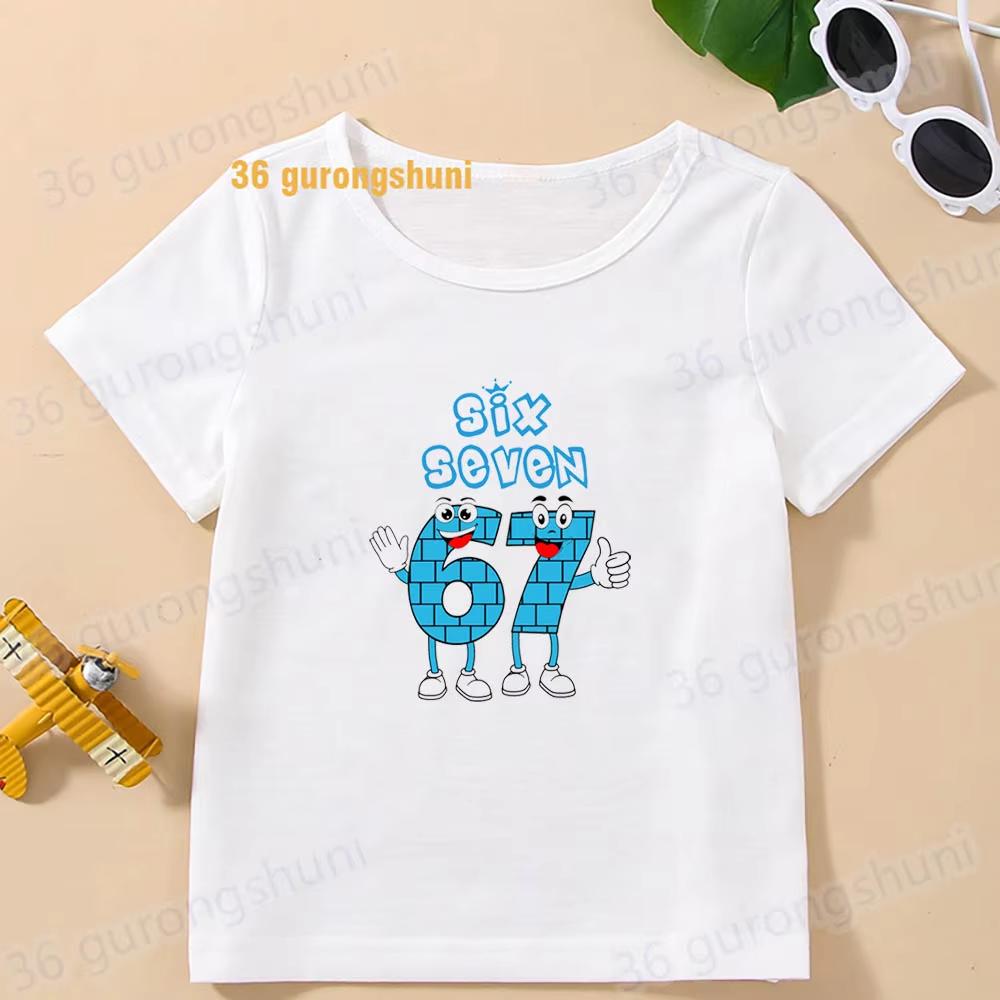 Kids 67 Themed Colorful Print TShirt Soft Cotton Fabric Breathable and Comfortable Ideal for Toddlers and Childrendf0280