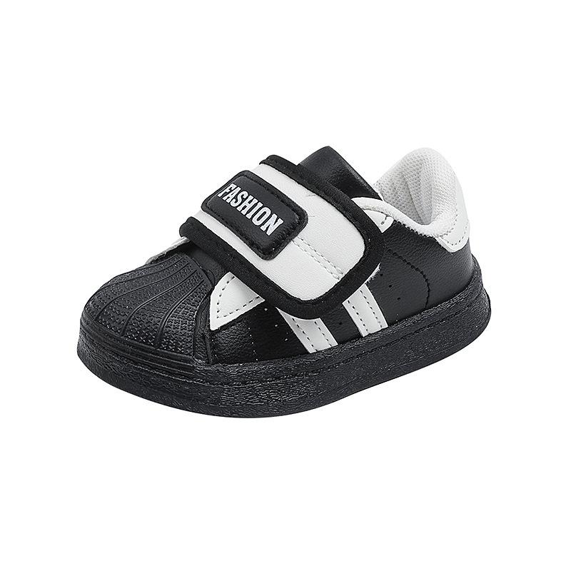 Girls' shoes, new autumn model, children's shell-toe sneakers, leather white shoes, boys' casual sports shoes