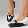 Fashion Spring New Design Sweet Women Pumps Square Toe Block Heels Bowknot Mixed Color Plus Size 35-43 Black Party Lady Shoes