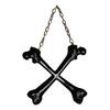 Yousheng Gothic Crossbones Wall Decor Resin Chain Bone Decor for Dark Academia Homes Black Gold Macabre Hanging Pendant for Bone Collectors
