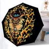 1 Stück One Piece Fire Fist Ace Automatischer Öffnungs-/Schließschirm - Kompakter Reiseschirm, Perfekt für Damen & Herren - Ideales Geburtstags-/Weihnachtsgeschenk, 187