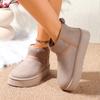 Fashion Thick Plush Platform Snow Boots Women Winter Keep Warm Cotton Shoes Suede Cpomfortable  Ankle Botas Padded Shoes for Women