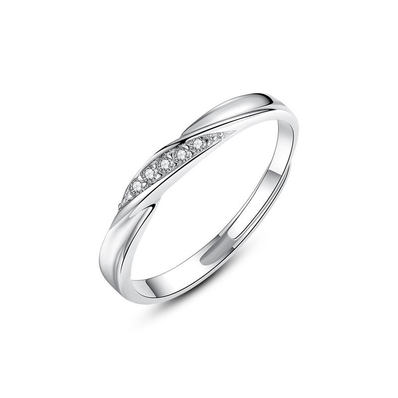 

Кольца для пары River of Love Möbius из стерлингового серебра 925 пробы – Элегантные гладкие обручальные кольца Adjustable