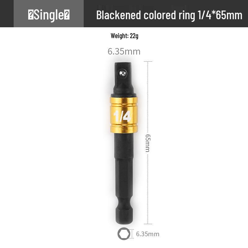 Electric Wrench Head Socket Adapter: Hex Shank to Square Drive Extension