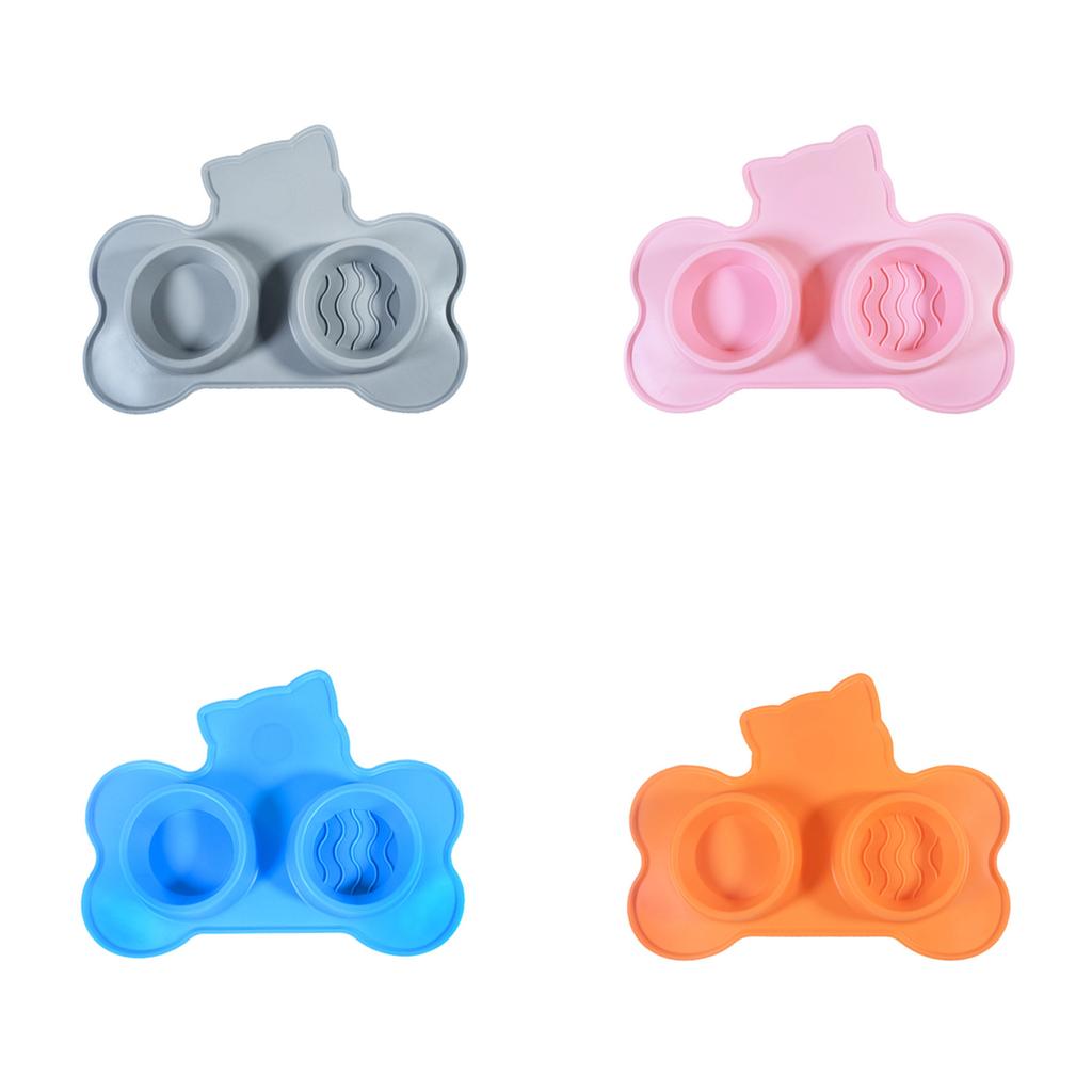 Hundenapf Doppelnapf mit Saugfuß Hundefütterung 2 in 1 Futterspender für Nass- und Trockenfutter Leckerli Leicht zu waschen