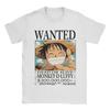 Awesome One Piece Wanted Monkey D Luffy TShirt for Unisex Women Round Neck Cotton T Shirt Short Sleeve Tees Adult Tops