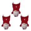 3 Pcs Mini Christmas Gnome Pendant Soft Elf Gnome Figurine Faceless Rudolph Pendant  Home Decor