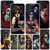 Catrina Beautiful Rose Girl Skull Phone Case For Samsung Galaxy A17 A16 A15 A14 A13 A57 A56 A55 A54 A53 A37 A36 A35 A34 A33 A26