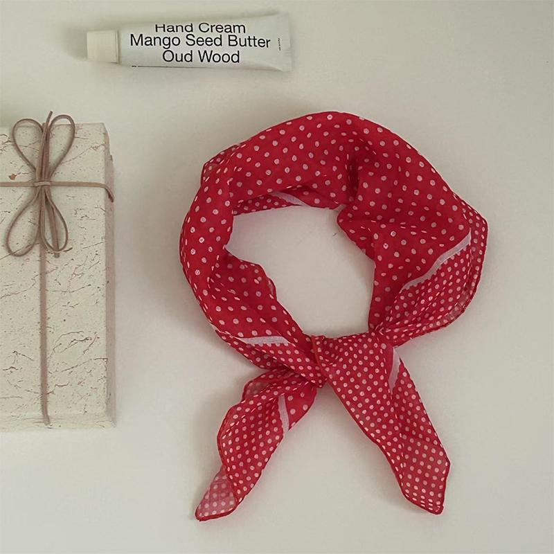 Cotton Linen Small Square Scarf Scarf Fresh Breathable For Women Hairband Versatile Triangular Scarf Necktie Fart Curtain