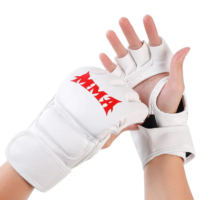 Half Finger Boxing Gloves for Adults - Unisex (Men & Women) for Sanda Training MMA UFC & Muay Thai Ideal for Shaking Sandbags