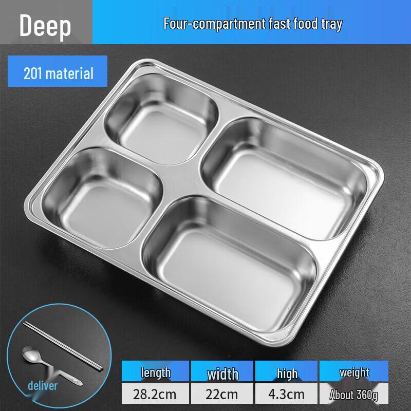 

Stainless Steel Divided Cafeteria Tray
