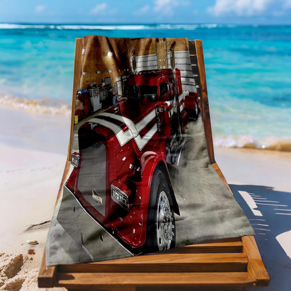 Kw Heavy Trucks Beach Towel Quickdry Soft Microfiber Comfortable Lightweight Portable For Swimmingbeachcamping Travel Beach Accessoriesgym