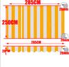 Tewango Custom Outdoor Awning Waterproof Fabric Store Curtain Balcony Canopy Cover UV Block Sunscreen Rain Tarp Strip Cloth