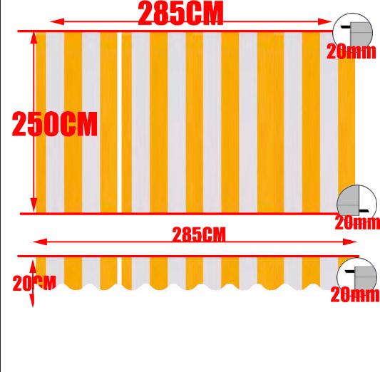 Tewango Custom Outdoor Awning Waterproof Fabric Store Curtain Balcony Canopy Cover UV Block Sunscreen Rain Tarp Strip Cloth