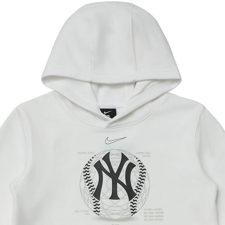 Nike Hoodie New York Yankees Double Logo Fashion Casual Hooded Long Sleeve Kids Hoodies White 3Z3B7SBGA-NYY