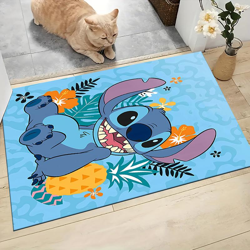 1Pc Lilo Stitch Tropical Adventure Carpet Rug Customizable Soft Washable Antislip Home Living Room Sofa Mats Personalized Rug 091784