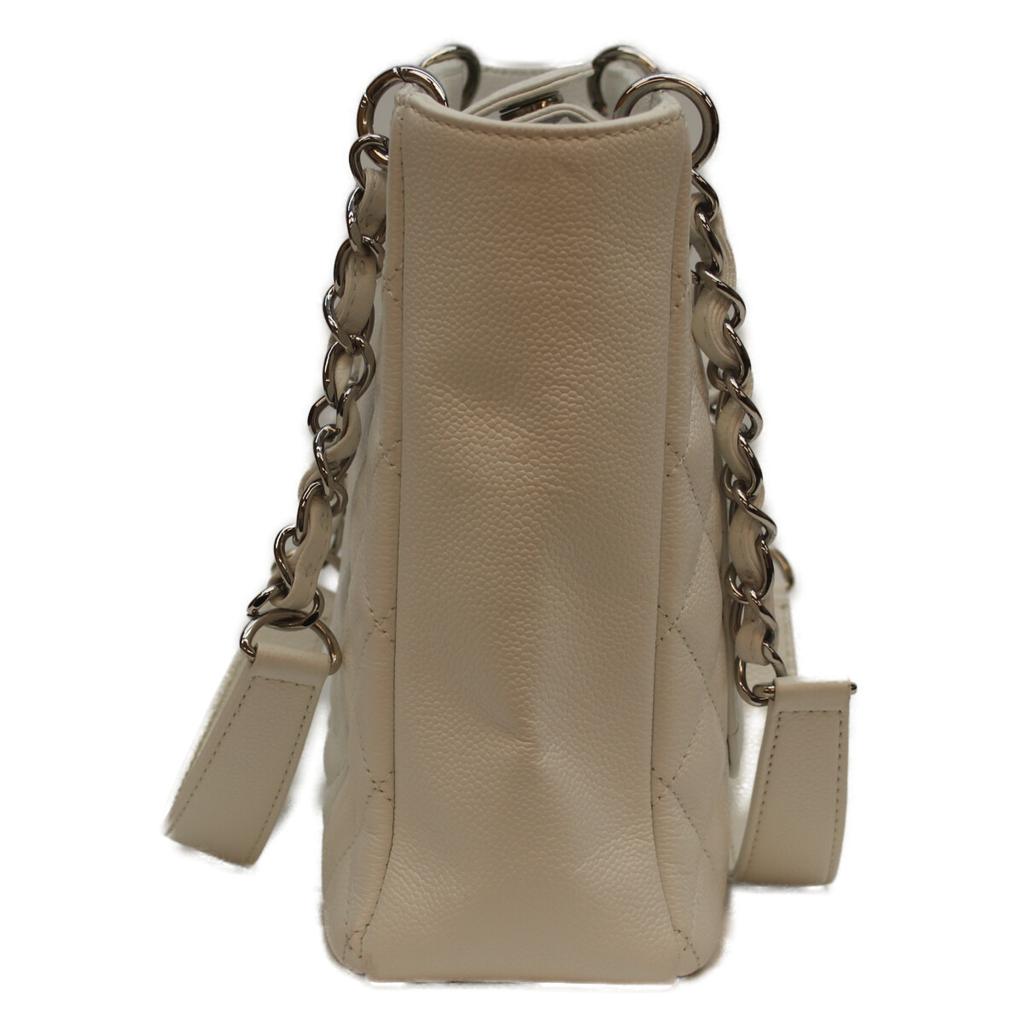 Chanel No. 15 White Caviar with Silver Hardware PST Tote Tote Bag whiteUsed