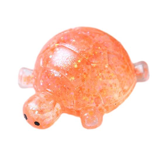 1/4Pcs Glitter Turtle Sugar Stress Ball Anxiety Relief Clear Tortoise Squeeze Toy Stretchy Slow Rising Relaxing Animal Pinch Fidget Toy