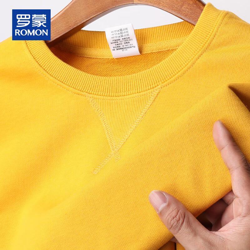 ROMON Men's Pure Cotton Classic Round Neck Sweatshirt