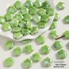 Handmade Cute Flower & Heart Green Ceramic Beads for DIY Jewelry