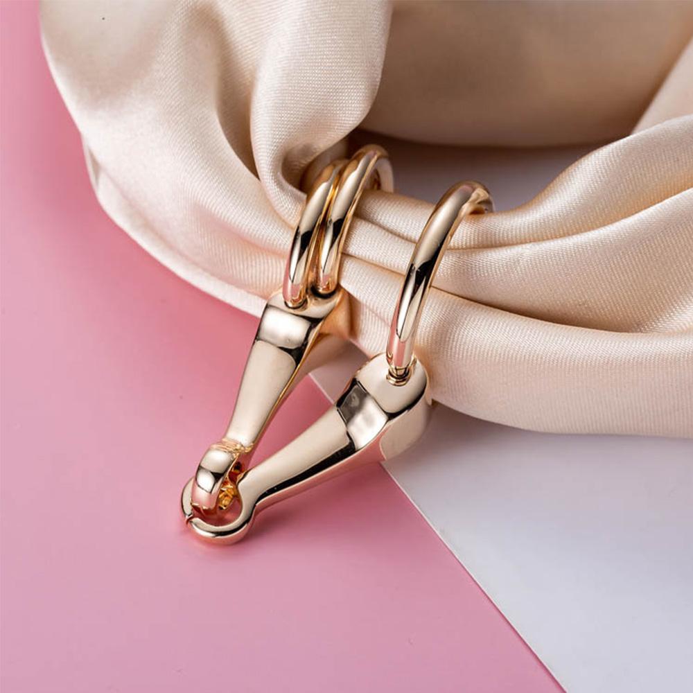 Square Fashion Horsebit Buckle Fashion Round Kerchief Buckle Scarf Buckle Shawl Ring Scarf Clip