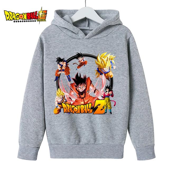 

Детские толстовки Dragon Ball Z, весенняя детская одежда 2025 года, модные топы с принтом для малышей, детские пуловеры с круглым вырезом, верхняя одежда для мальчиков 4–14 лет 150