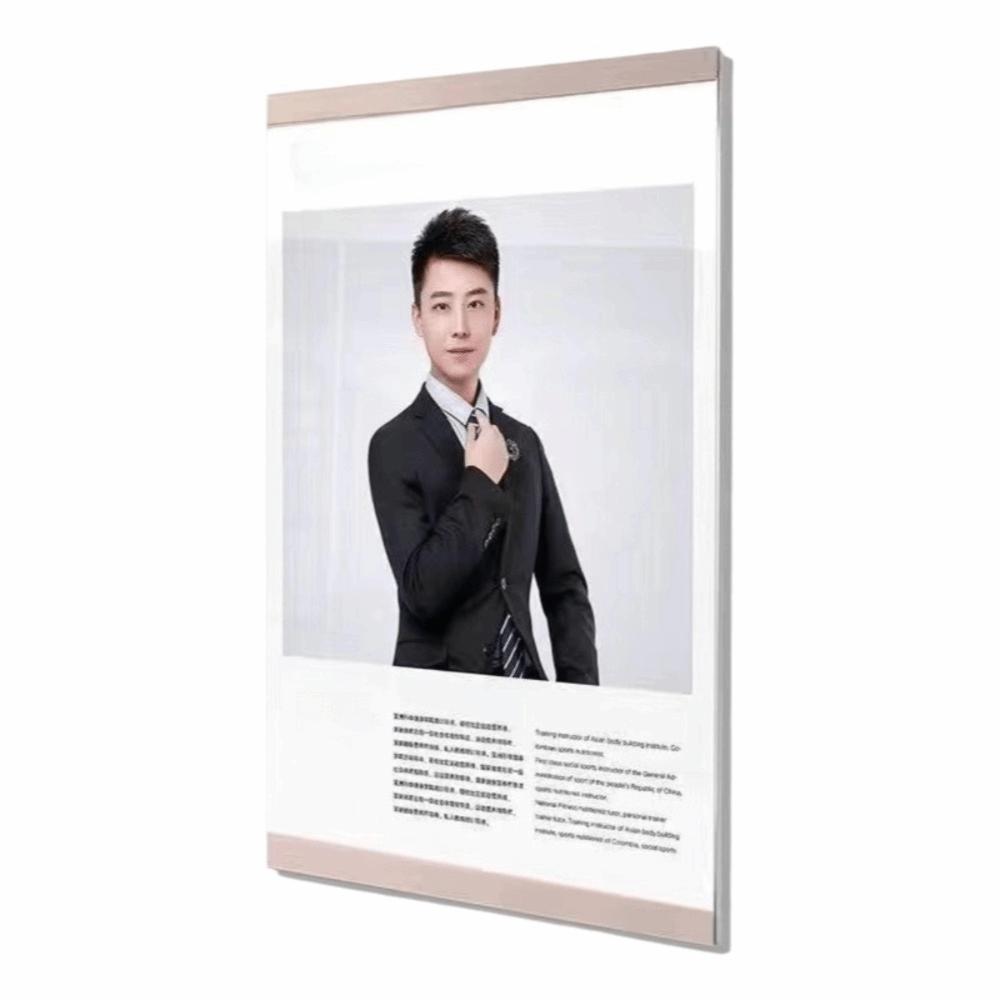 Rectangle Magnetic Wall Mounted Frame Reusable Display Board Acrylic Sign Holder  Retail Store