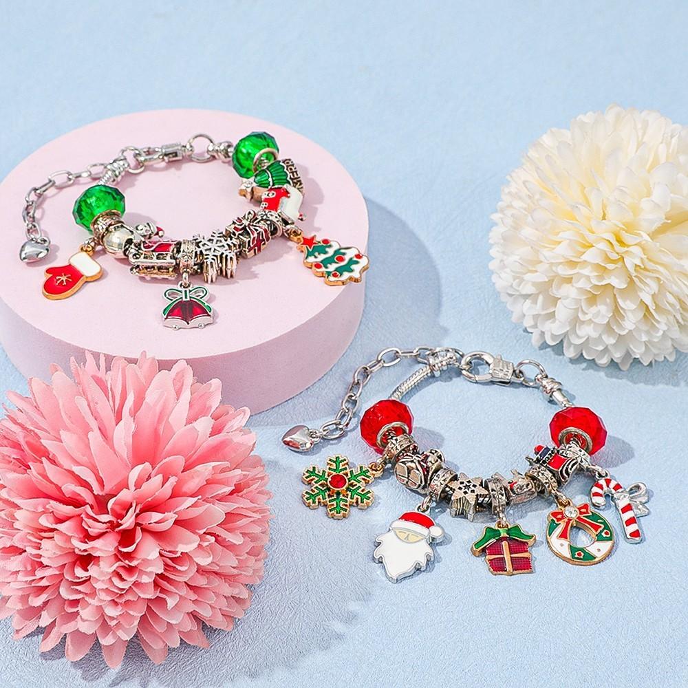 Christmas Countdown Calendar Jewelry Box With Cartoon Charm For Women
