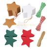 KX4B 160Pcs Festival Gift Hanging Labels Writable Star Christmas Gift Labels