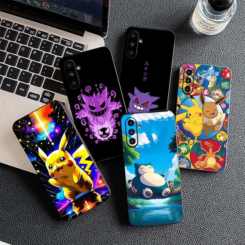 P-Pikachus P-Pokemons GO Eevees Phone Cover for Samsung Galaxy A05 A06 A14 A50 A51 A52 A12 A13 A23 A70 A07 A25 A26 M53 A56 Case