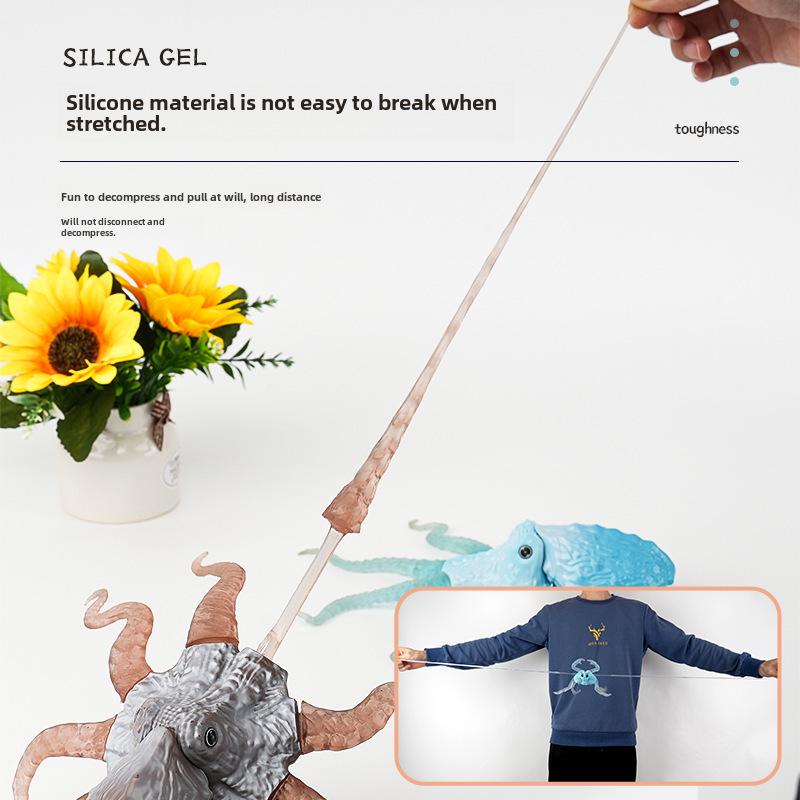 Underwater Marine Animal Stretchable Toys: Soft Gel Octopus & Crab Model for Kids