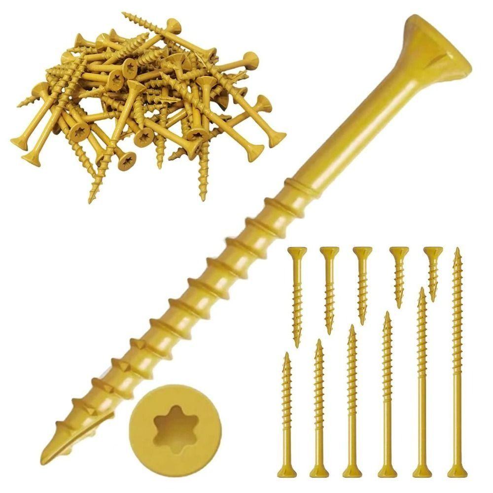 T 25 Star Drive Deck Screws Epoxy Coated Flooring Nails Self-Drilling Wood Screws  Deck Building