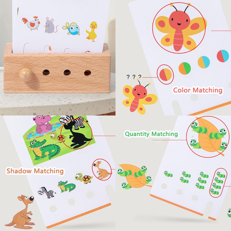 Children Logical Thinking Board Games Montessori Shadow Shape Matching Brain Games Sensory Interaction Educational Toys for Kids