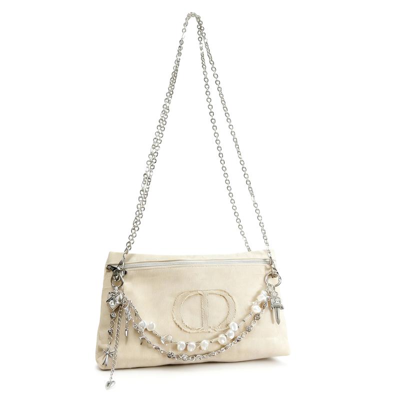 Dior DIY Style Cosmetic Bag Moonlight Concerto, Niche High-end Sense, Versatile Classic, Trendy Retro, Simple and Fashionable, Commuter Bag,