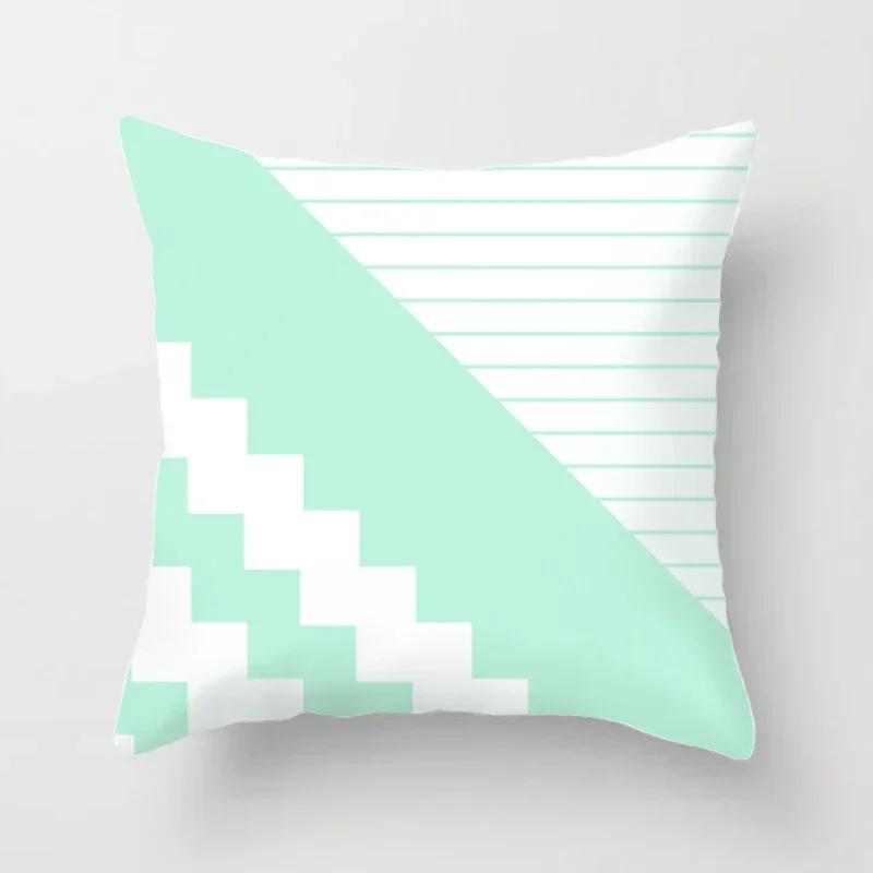 Marble Geometric Pattern Decorative 45*45cm Pillowcase Polyester Cushion Cover Throw Pillow Sofa Decoration Pillowcover