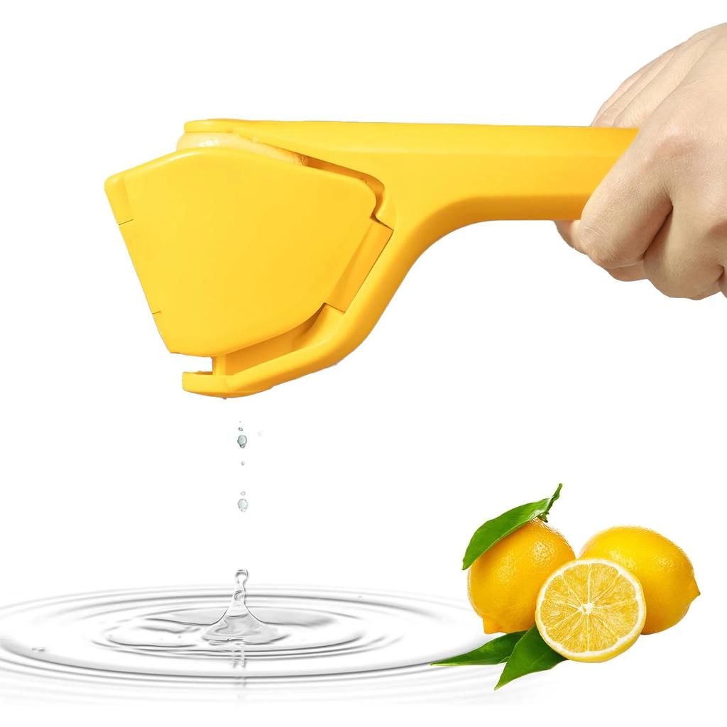 Handheld Lemon Juicer Squeezer Easy To Use Flat Lemon Squeezer with Leverage Squeezer and Built In Strainer for Orange Lime Kiwi