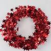 2Pcs Christmas Tree Pendant Wire Glitter Five-pointed Star Garland Home Decoration with Pull Flower Zipper Leaf