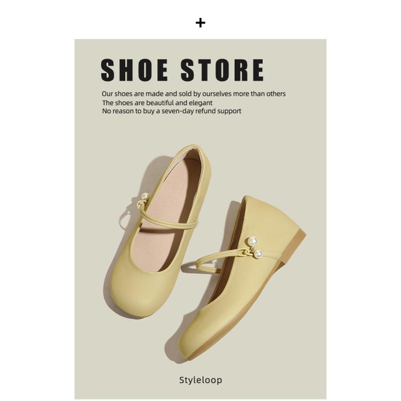 Small inner height increase pearl Mary Jane single shoes women's autumn new 3233 small size women's shoes