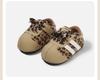 Spring 2026 Girls' Retro Leopard Print Baby Walker Shoes - Ugly Cute, Color Block Design.