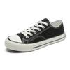Fashion New Arrival Summer Fashion Women Flats Shoes All Black White Red Casual Shoes Womens Canvas Sneakers Lace-Up Shoes