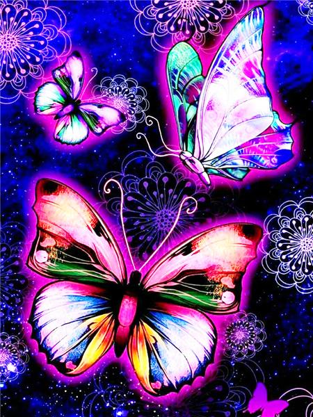 

5D Алмазная картина Бабочка Животное Наборы для вышивки крестом Вышивка Цветок Полный квадрат Круглая мозаика Фэнтези Ручная работа Full Round 20x30CM