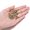 20PCS Stainless Steel Gold Plated Round Oval Dots Texture Small Spacer Beads for Needlework DIY Bracelet Jewelry Making Craft