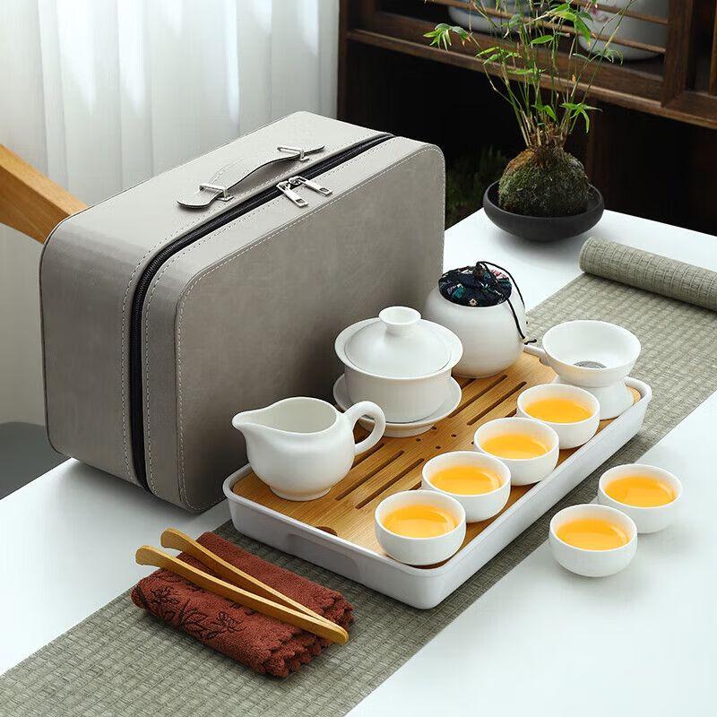 Qiuqiao Portable Ceramic Kung Fu Tea Set